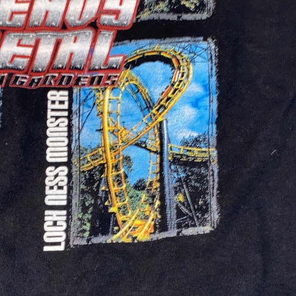 Classic 90s Busch Gardens Heavy Metal lineup of coasters T-shirt. 23x28. XL. - Picture 7 of 13